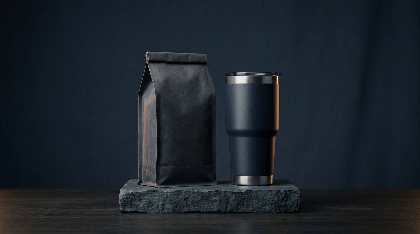 A veteran-owned brand's products styled for a premium editorial brand dossier